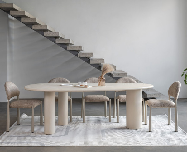 Обеденный cтол Vetro Mebel Бастиано TM-225 Бетон-0