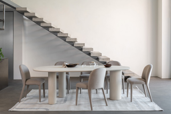 Обеденный cтол Vetro Mebel Бастиано TM-225 Бетон-2