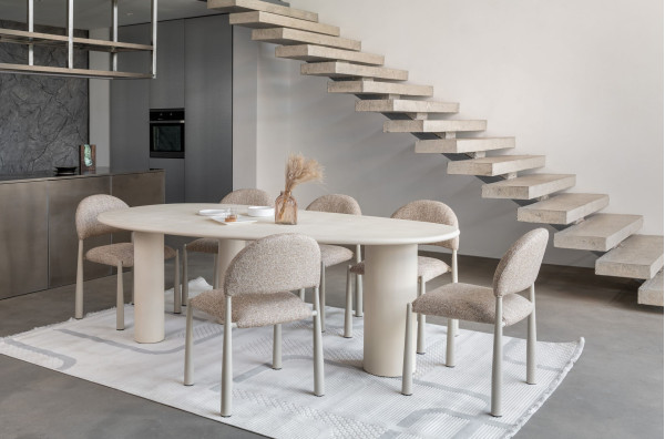 Обеденный cтол Vetro Mebel Бастиано TM-225 Бетон-6