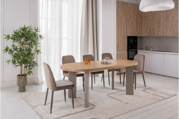 Обідній стіл Vetro Mebel Нікколо TM-236 Ясен-теплий пісок-1