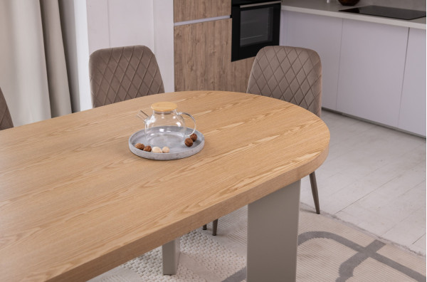 Обідній стіл Vetro Mebel Нікколо TM-236 Ясен-теплий пісок-11