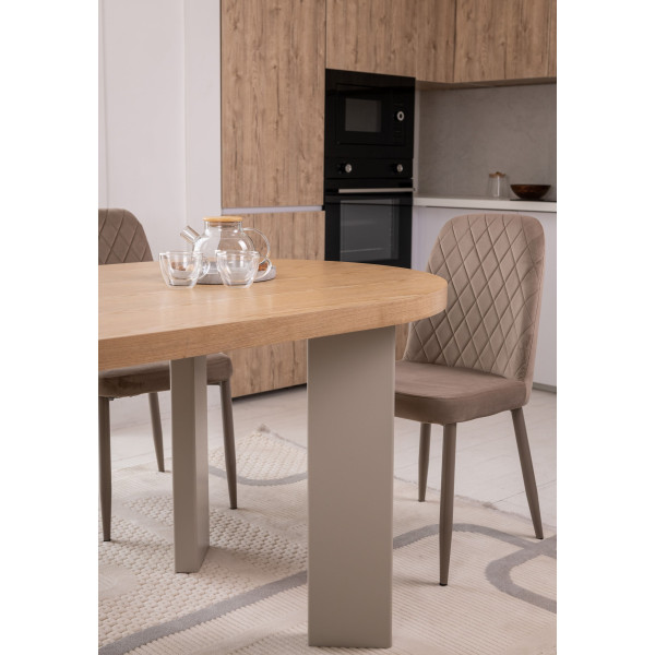 Обідній стіл Vetro Mebel Нікколо TM-236 Ясен-теплий пісок-12