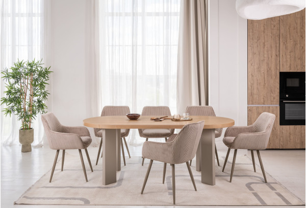 Обідній стіл Vetro Mebel Нікколо TM-236 Ясен-теплий пісок-3