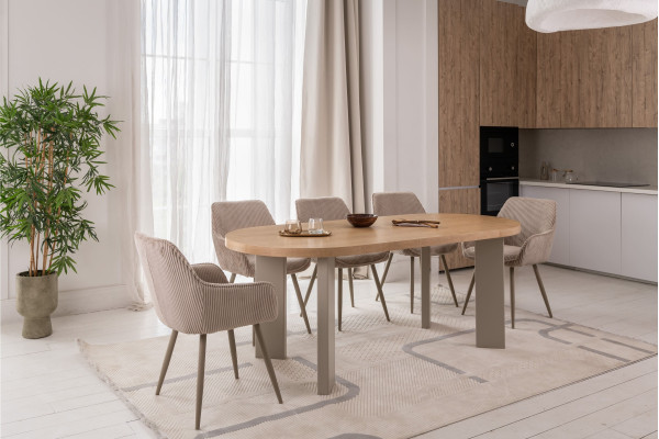 Обідній стіл Vetro Mebel Нікколо TM-236 Ясен-теплий пісок-4
