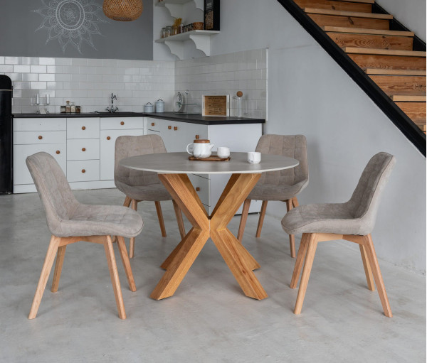 Керамический стол обеденный Vetro Mebel TM-237 Вуд вейн/натуральный каучук-0