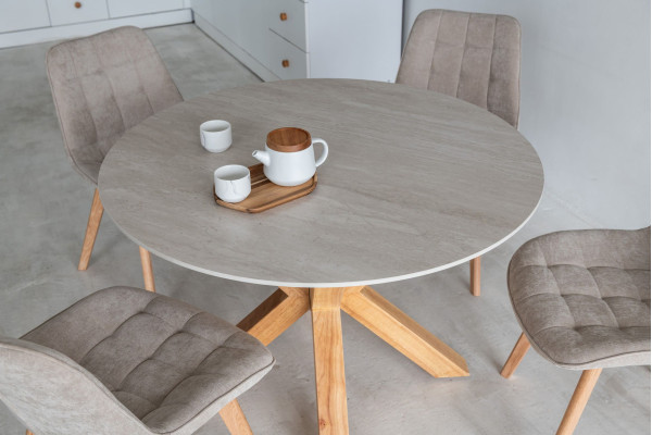 Керамический стол обеденный Vetro Mebel TM-237 Вуд вейн/натуральный каучук-2