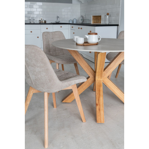 Керамический стол обеденный Vetro Mebel TM-237 Вуд вейн/натуральный каучук-3