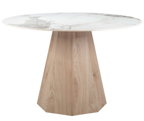 Керамический стол обеденный Vetro Mebel Квинто TM-300 Голден сенд - дуб-10