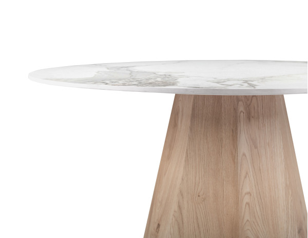 Керамический стол обеденный Vetro Mebel Квинто TM-300 Голден сенд - дуб-15