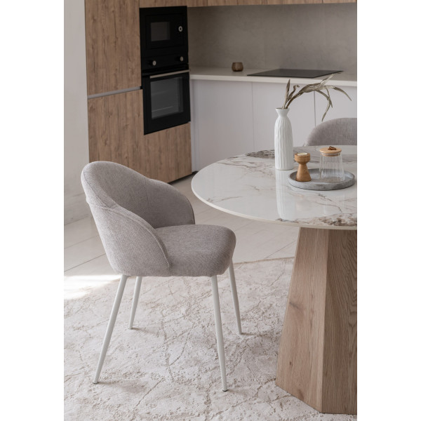 Керамический стол обеденный Vetro Mebel Квинто TM-300 Голден сенд - дуб-9