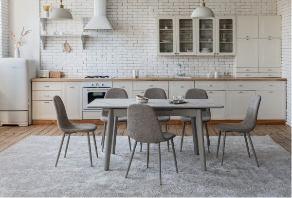 Раскладной обеденный cтол Vetro Mebel TM-76 Голден сенд-теплый песок-4