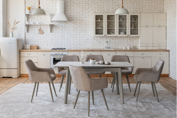 Раскладной обеденный cтол Vetro Mebel TM-76 Голден сенд-теплый песок-6