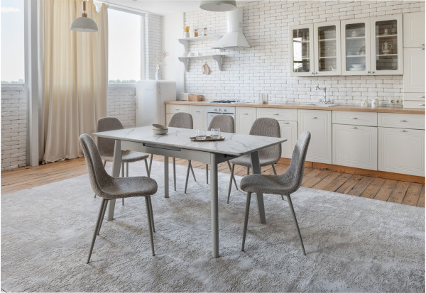 Раскладной обеденный cтол Vetro Mebel TM-76 Голден сенд-теплый песок-11