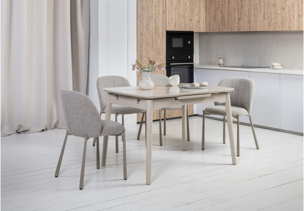 Керамический стол раскладной обеденный Vetro Mebel TM-76 Крема саббия/капучино-5