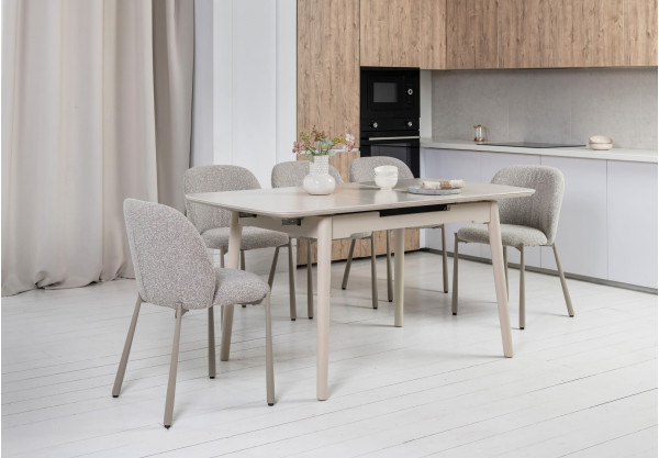 Керамический стол раскладной обеденный Vetro Mebel TM-76 Крема саббия/капучино-6