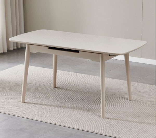 Керамический стол раскладной обеденный Vetro Mebel TM-76 Крема саббия/капучино-0