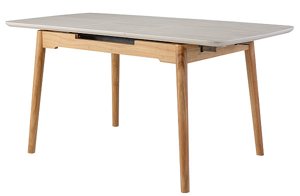 Керамічний стіл розкладний обідній Vetro Mebel TM-76 Травертін матовий-дуб-10