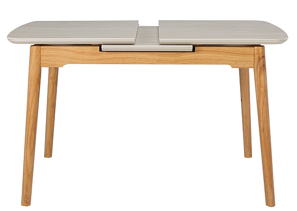 Керамічний стіл розкладний обідній Vetro Mebel TM-76 Травертін матовий-дуб-7