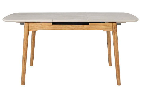 Керамічний стіл розкладний обідній Vetro Mebel TM-76 Травертін матовий-дуб-11