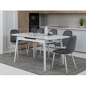 Розкладний обідній стіл Vetro Mebel TM-76 Вайт клауд/білий
