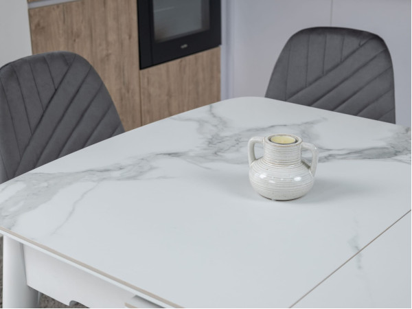 Розкладний обідній стіл Vetro Mebel TM-76 Вайт клауд-білий-4