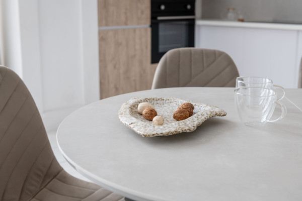 Керамічний стіл розкладний обідній Vetro Mebel TM-85 Бардиліо лайт-сірий-10