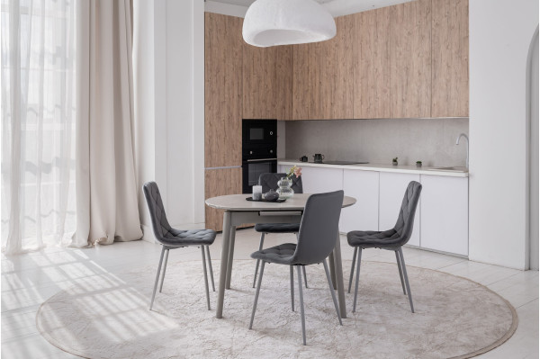 Керамічний стіл розкладний обідній Vetro Mebel TM-85 Бардиліо лайт-сірий-8