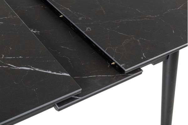 Керамический стол раскладной обеденный Vetro Mebel TM-85 Черный оникс/черный-18