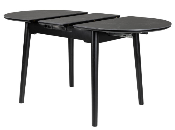 Керамический стол раскладной обеденный Vetro Mebel TM-85 Черный оникс/черный-11