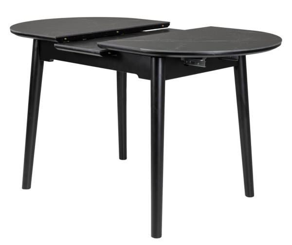 Керамический стол раскладной обеденный Vetro Mebel TM-85 Черный оникс/черный-10