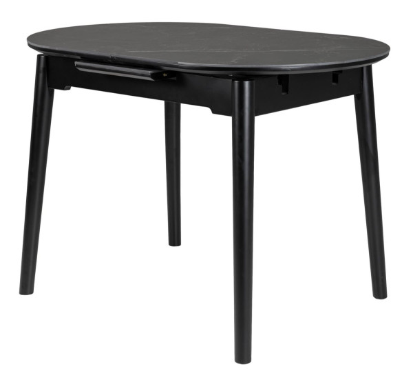 Керамический стол раскладной обеденный Vetro Mebel TM-85 Черный оникс/черный-8