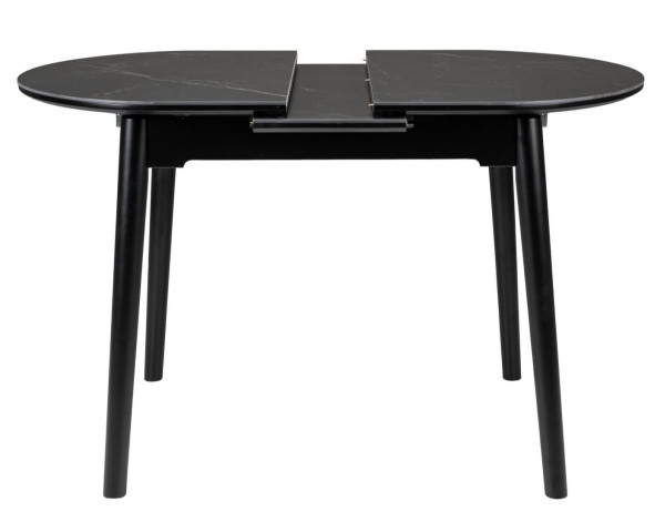 Керамический стол раскладной обеденный Vetro Mebel TM-85 Черный оникс/черный-9