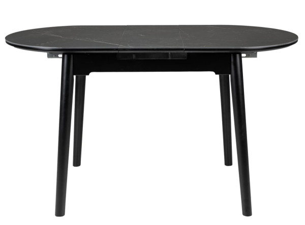 Керамический стол раскладной обеденный Vetro Mebel TM-85 Черный оникс/черный-13