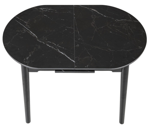 Керамический стол раскладной обеденный Vetro Mebel TM-85 Черный оникс/черный-15