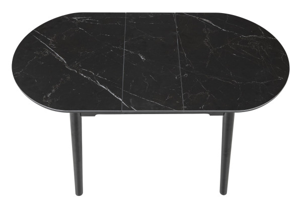 Керамический стол раскладной обеденный Vetro Mebel TM-85 Черный оникс/черный-16