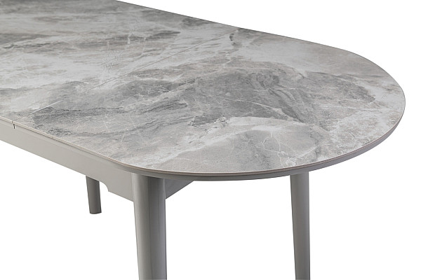 Керамічний стіл розкладний обідній Vetro Mebel TM-85 Ребекка грей-сірий-14