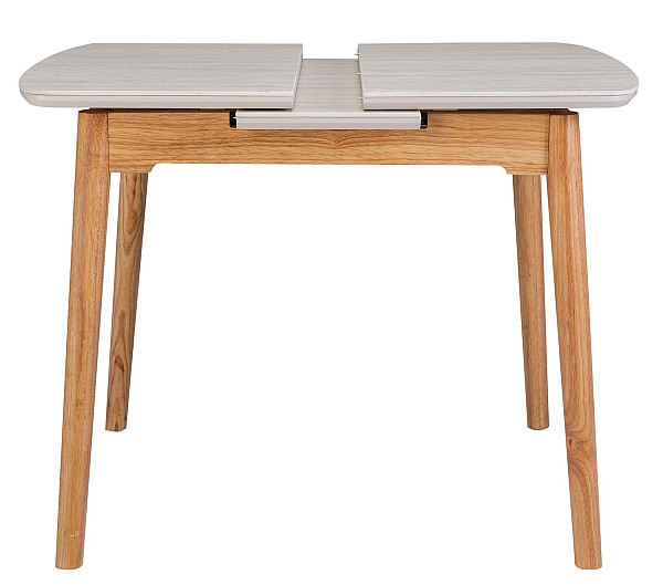 Керамічний стіл розкладний обідній Vetro Mebel TM-87-1 Травертін матовий - дуб-8