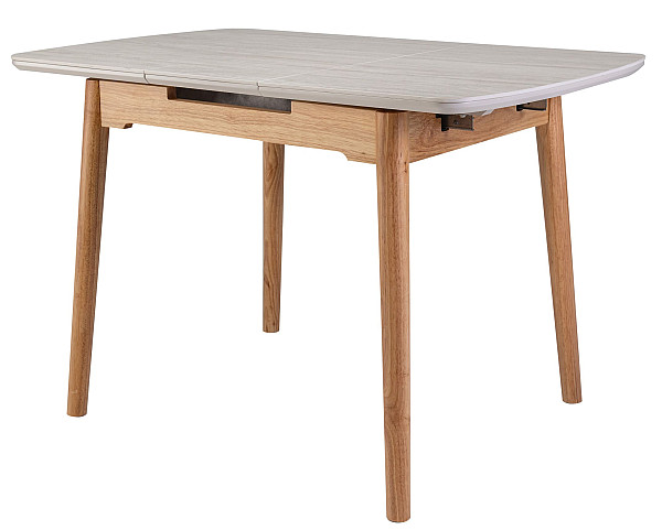 Керамічний стіл розкладний обідній Vetro Mebel TM-87-1 Травертін матовий - дуб-13