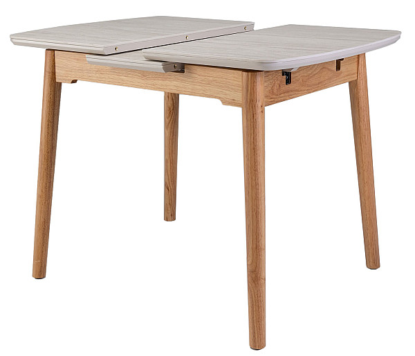 Керамічний стіл розкладний обідній Vetro Mebel TM-87-1 Травертін матовий - дуб-7