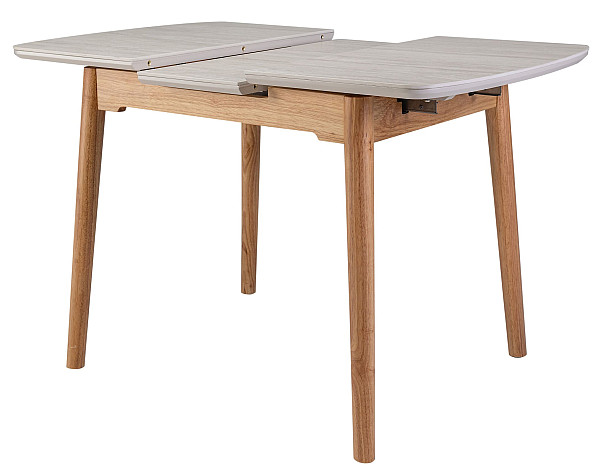 Керамічний стіл розкладний обідній Vetro Mebel TM-87-1 Травертін матовий - дуб-10