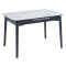 Керамічний стіл розкладний обідній Vetro Mebel TM-87 Білий мармур/чорний-2-thumb