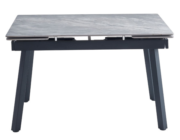 Керамічний стіл розкладний обідній Vetro Mebel TM-88-1 Ребекка грей-чорний-1