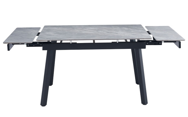 Керамічний стіл розкладний обідній Vetro Mebel TM-88-1 Ребекка грей-чорний-3