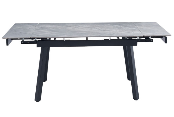 Керамічний стіл розкладний обідній Vetro Mebel TM-88-1 Ребекка грей-чорний-4