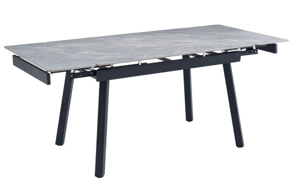 Керамічний стіл розкладний обідній Vetro Mebel TM-88-1 Ребекка грей-чорний-5