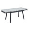 Керамічний стіл розкладний обідній Vetro Mebel TM-88-1 Вайт клауд-чорний-5-thumb