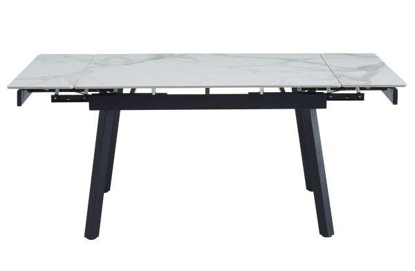 Керамічний стіл розкладний обідній Vetro Mebel TM-88-1 Вайт клауд-чорний-4