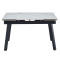 Керамічний стіл розкладний обідній Vetro Mebel TM-88-1 Вайт клауд-чорний-1-thumb