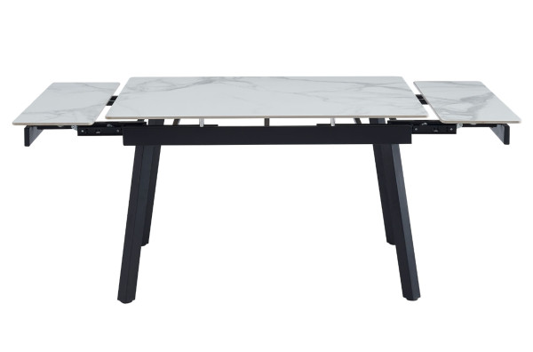 Керамічний стіл розкладний обідній Vetro Mebel TM-88-1 Вайт клауд-чорний-3