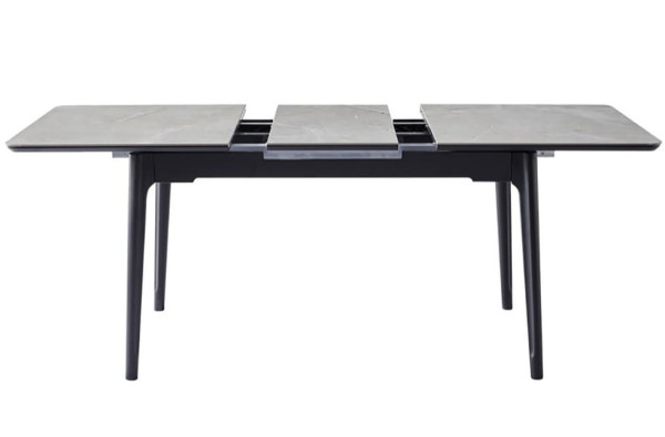 Керамічний стіл розкладний обідній Vetro Mebel TM-89 Калакатта мармур-чорний-9
